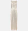 Roland Mouret Embellished Mesh Gown In White