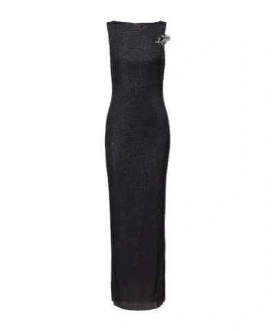 Roland Mouret Embellished Mesh Gown In Animal Print