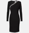 Roland Mouret Embellished Midi Dress In Black