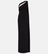 Roland Mouret Embellished One-shoulder Cady Gown