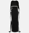 Roland Mouret Embellished Satin Crêpe Gown In Multicoloured