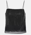 Roland Mouret Embellished Silk Chiffon Camisole In Schwarz