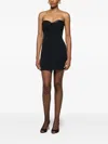 Roland Mouret Embellished Strapless Dress In Black
