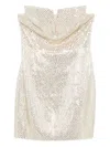 Roland Mouret Embellished Strapless Dress In Neutral