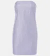 Roland Mouret Embellished Strapless Minidress In Purple
