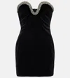 Roland Mouret Embellished Velvet Corset Dress In Black