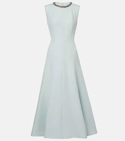 Roland Mouret Embellished Wool And Silk Midi Dress