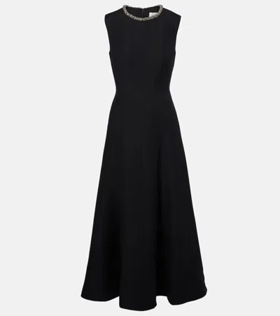 Roland Mouret Embellished Wool And Silk Midi Dress