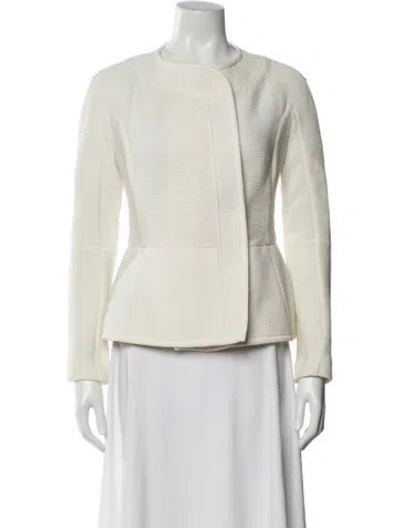 Pre-owned Roland Mouret Evening Jacket In White
