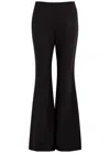 Roland Mouret Flared-leg Crepe Trousers In Black