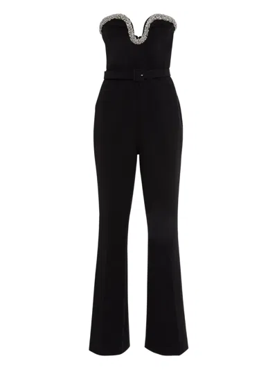 Roland Mouret Flared-leg Jumpsuit In Black
