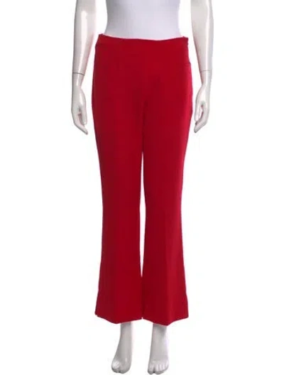 Pre-owned Roland Mouret Flared Pants In Red