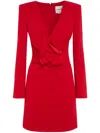Roland Mouret Flower-detail Mini Dress In Red