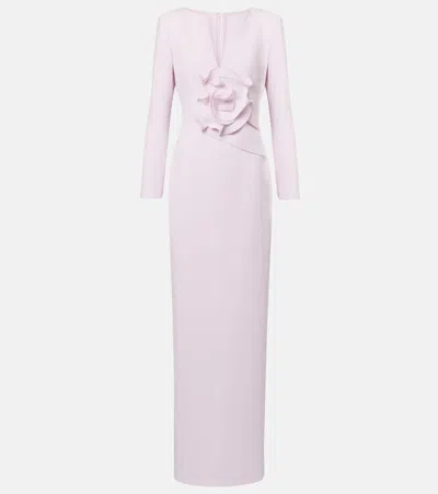 Roland Mouret Floral-appliqué Gathered Gown