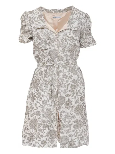 Pre-owned Roland Mouret Floral-jacquard Shirt Dress