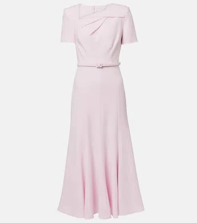 Roland Mouret Midikleid Aus Cady In Pink