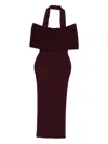Roland Mouret Scarf Detail Midi Dress In Purple