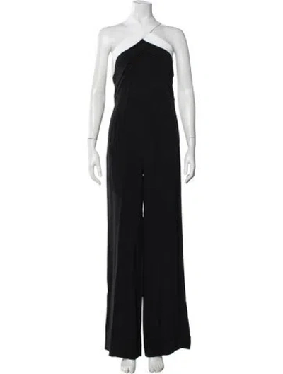 Pre-owned Roland Mouret Halterneck Jumpsuit In Black