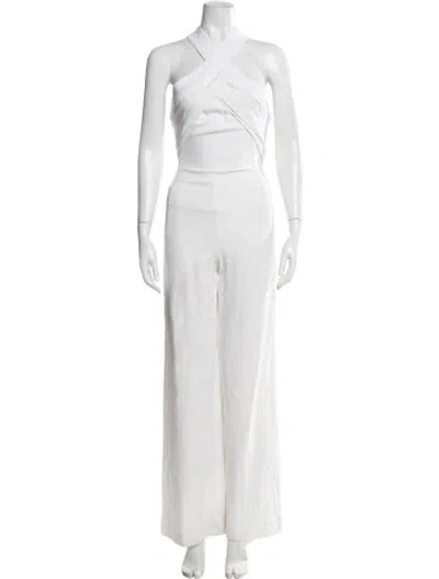 Pre-owned Roland Mouret Halterneck Jumpsuit In Gray