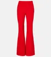 Roland Mouret High-rise Flared Pants In Red