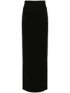 Roland Mouret Asymmetrical Wool And Silk Maxi Skirt In Black