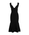 Roland Mouret Sweetheart Neckline Solid Color Maxi Dress In Black