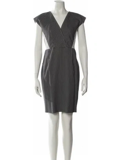 Pre-owned Roland Mouret Houndstooth Print Mini Dress In Multi