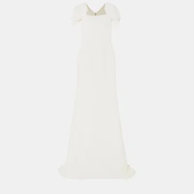 Pre-owned Roland Mouret Ivory Wool Gown S (uk 8) In White