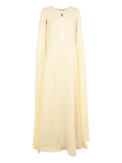 Roland Mouret Key-hole-detail Maxi Dress In Yellow