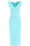 ROLAND MOURET KNIT FITTED MIDI DRESS