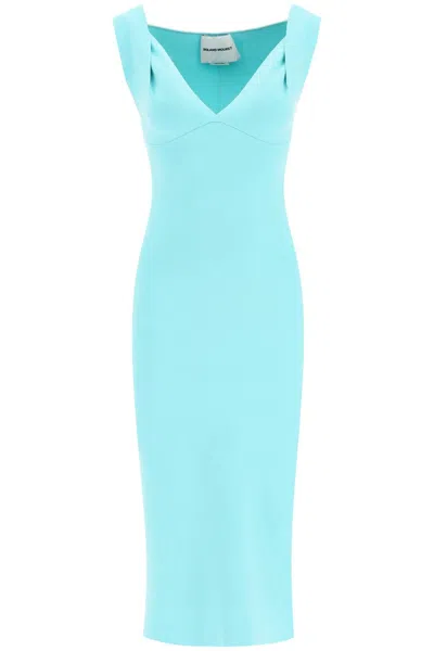 Roland Mouret Knit Fitted Midi Dress Women In Green