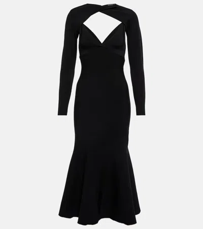 Roland Mouret Knit Midi Dress In Black