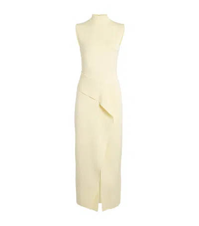 Roland Mouret Knit Midi Dress In Yellow