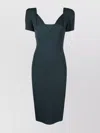 Roland Mouret Knitted Midi Tube Dress With Backless Design