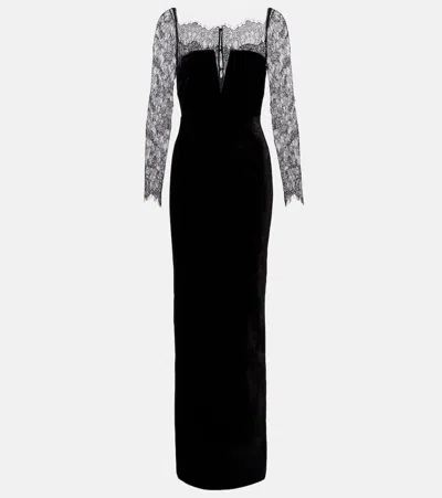 Roland Mouret Lace Gown In Black