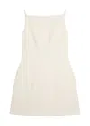 Roland Mouret Light Crepe Strap Mini Dress In White