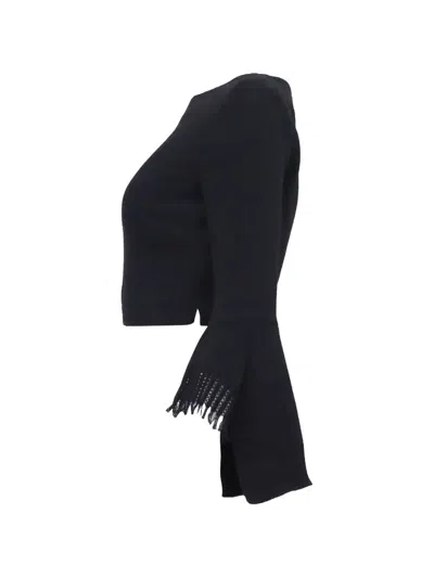 Pre-owned Roland Mouret Liverton Crop Top In Black