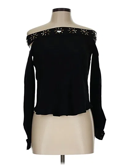 Pre-owned Roland Mouret Long Sleeve Blouse In Black