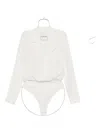 Roland Mouret Long-sleeve Bodysuit In White