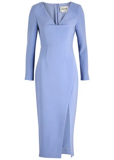 Roland Mouret Long-sleeve Midi Dress In Blue | ModeSens