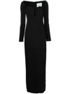 Roland Mouret Cut-out Cady Maxi Dress With Fitted Silhouette In Black