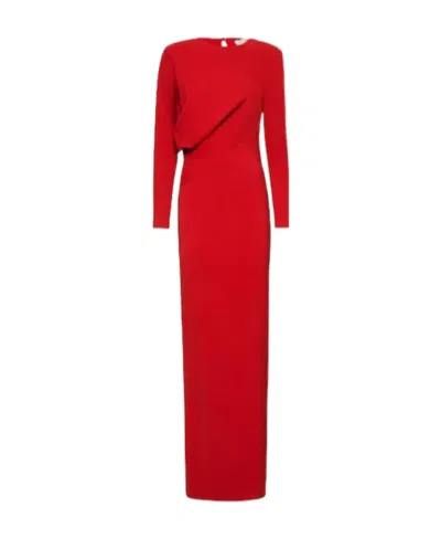Roland Mouret Long-sleeved Extra-long Dress In Multi
