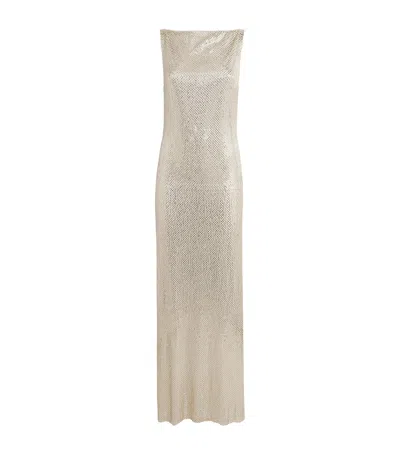 Roland Mouret Mesh Crystal Gown