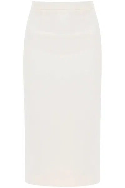 ROLAND MOURET MIDI CADY SKIRT IN