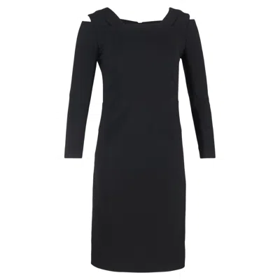 Roland Mouret Midi Dress In Black Polyester