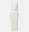 Roland Mouret Crêpe Midi Dress In Weiss