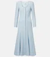 Roland Mouret Midikleid Aus Jacquard In Blau