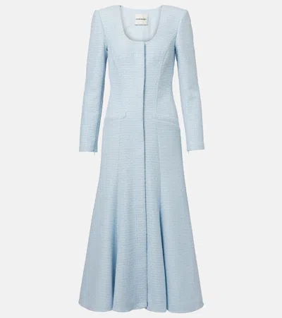 Roland Mouret Midikleid Aus Jacquard In Blau