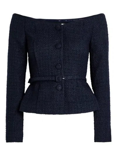 Roland Mouret Off-shoulder Top In Blue