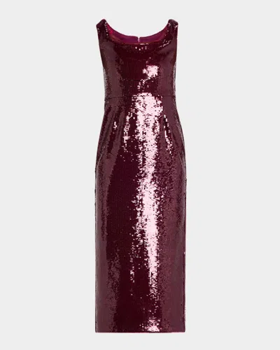 Roland Mouret Off-the-shoulder Sequin Midi Dress